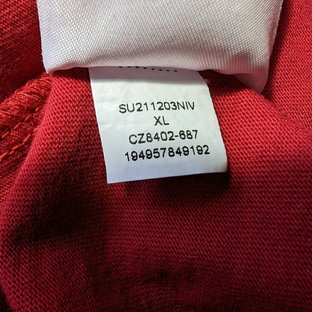 Jordan Air Short-Sleeve Gray Men's  T-shirt CZ8402-887 Size XL Color Red